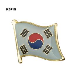 Free shipping the South Korea Metal Flag Badge Flag Pin KS-0074