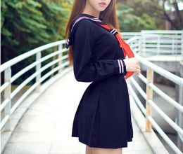 Costumes Hell Girl Japanese High School Girl Sailor Uniform Suit Cosplay Costume sexy dress