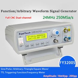 Freeshipping Digital DDS Function Signal Source Generator Arbitrary Waveform/Pulse Frequency Metre Dual-channel12Bit 250MSa/s Sine Wave 24MH