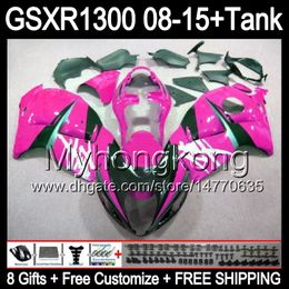 gloss rose 8gifts For SUZUKI Hayabusa GSXR1300 08 15 GSXR-1300 14MY9 GSXR 1300 GSX R1300 08 09 10 11 12 13 14 15 Fairing TOP rose black Kit