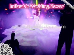 5m Giant Bride In Flower Inflatable Wedding Flower Boom for Couple Inside