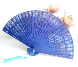 Chinese Style Wedding Favors Gift Fans Sandalwood Folding Cutout Wood Hand Craft Fan+ DHL Free Shipping