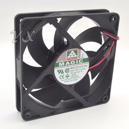 Free shipping new MGA12012LB-A25 MAGIC 12V 0.30A 2wires 12025 12CM Double Ball Chassis Cooling Fan