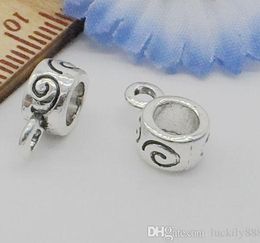 200Pcs Tibetan Silver Spacer Bail Beads Connector For Jewellery Makings Bracelet 12X8mm NEW
