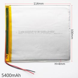 Model 40100114 3.7V 5400mAh Lithium Polymer Li-Po Rechargeable Battery For DVD PAD Mobile phone GPS Power bank Camera E-books Recoder TV box