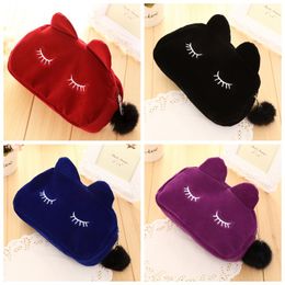 Dessin Animé Mignon Chat Cosmétique Sac Multi Couleur Voyage Portable Sacs De Stockage étudiant étui à Crayons 4 5jm C R