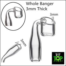 Extra thick quartz Banger 3mm Thickness of the Bowl Tube and Joint Polished Joint Female Joint with Rim Glass Bang Accessries