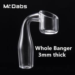 Newest Extra Thick Quartz Banger Smoking Accessories 3mm Thickness Domeless with 10/14mm/19 Male or Female Polished Joint at Mr-dabs