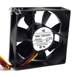 New MMF-08D24ES 24V 0.16A 8025 8CM three line drive cooling fan for Mitsubishi 80*80*25mm