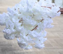 Cherry Blossom Branch Fake Sakura Flower Stem more flower heads 4 Colours for Wedding Centrepieces Party Artificial Decorative Flowers