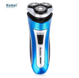 Kemei km-2801 220V Rechargeable Electric Shaver 3D Triple Floating Blade Heads Shaving Razors Face Care Men Beard Trimmer Barber Machine