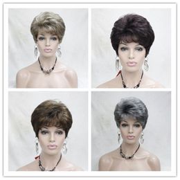 free shipping beautiful charming hot fashion sexy charming woman's short wavy full wig 4 Colour select