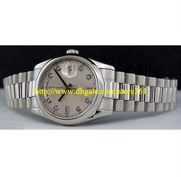 store361 new arrive watches New Mens 36mm Platinum President Silver Diamond - 118206