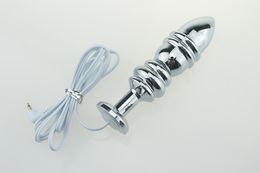 Electric Shock Beads Anal Plug Sex Toys Accessories Electro Sexy Steel Butt Plugs Wave Physical Therapy Equipment Massager
