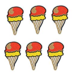 10 pcs yummy Ice cream patches for clothing iron embroidered patch applique iron sew on patches sewing accessories for clothes