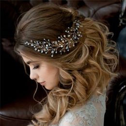 Luxury Pearl Crystal Hairband Bridal Hair Jewellery Rhinestone Pearl Headband Bridsmaid Wedding Dress Accessories Hair Band