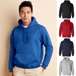 Men's Hoodies & Sweatshirts Wholesale- Casual Men Sportswear Hooded Mens Solid Colour Pullover Fashion Sweatshirt Tracksuit