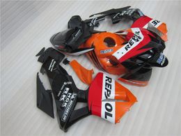 Injection Moulding bodywork fairing kit for Honda CBR600RR 05 06 orange black fairings set CBR600RR 2005 2006 OT28