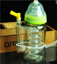 The new bottle Hookah, Send pot accessories, glass bongs, glass water pipe, smoking, Colour models shipped