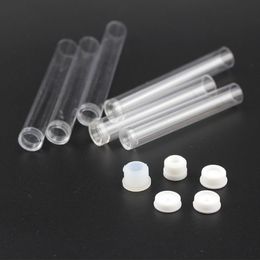 Recipientes de tubo transparente de plástico de 0,5ml 1ml para embalagem de atomizador de botão de cartucho de cartucho de vidro vaporizador