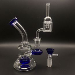 Newest Glass Bongs Oil Rigs With Quartz Thermal Banger sets & glass carb cap and Colourful Glass Bowls 6" Heady Beaker bong Water Pipes