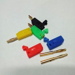 100pcs Red Black Gold Copper 2mm Mini Radioshack Stackable Banana Plug Connector