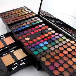 Wholesale- MISS ROSE 180 Colours Eye Shadow 2 Powder 2 Blusher 6 Eyebrow Makeup Kit Top Quality Lady's Makeup Palette 7002-004N