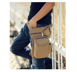 50pcs/lot 2017 Outdoor Canvas Drop Waist Leg Bags Waist Pack Bag Men Running Belt Bicycle And Motorcycle Money Belt Fanny Pack