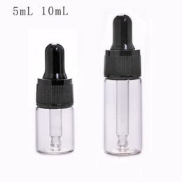 Clear Glass Dropper Bottle, 10ml serum Vial, 5ml Cosmetic Packaging, Sample Display Container F20172211