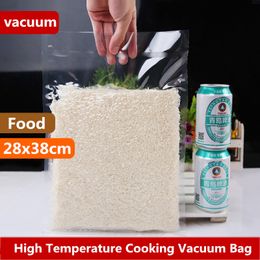 28x38cm High Temperature Cooking Vacuum Clear Packaging Freezer Food Saver Storing Bags Meat Snacks Storage Sealing Plastic Package Pouch