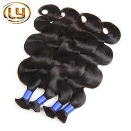 7A Grade Brazilian Hair Micro mini Braiding Bulk Hair Body Wave Mix Length Human Braiding Bulk Hair Brazilian Body Wave Bulk Hair