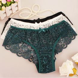 5 Colors Women Invisible Lace Sexy Briefs Underwear Panties Seamless Lingerie Hollow S M L XL Size