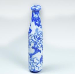 Vigor vendendo comprimento do tubo cerâmico 78mm personalidade azul e branco da porcelana fumar cachimbo 4103-1