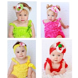 Newborn Baby Lace Romper Infant Toddler Ruffle Lace Romper Ruffled Lace Rompers bow jumpsuit infant bodysuit