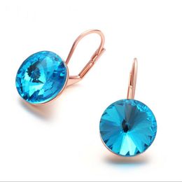 wholesale swarovski earrings UK - 2017 NEW Fashion jewelry Fashion Top Sale Crystals from Swarovski Colorful Earring With Color Plated Charm for Women