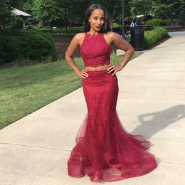 Red Mermaid Style Organza Dress