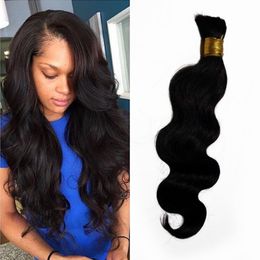 Cambodian Human Hair Weave in Bulk Natural Colour Body Wave Bulk Hair Extensions Can be Dyed FDshine