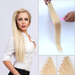 New Arrived 40pcs 100g Peruvian Tape in Human Hair Extensions Straight Skin Weft 7A Remy Tape in Human Hair Extensions