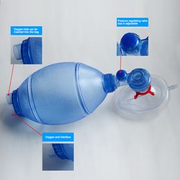 CPR Manual Resuscitator CPR face mask kit for Emergency, Single Use with Disposable Bag For First Aid