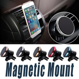 Magnetic Cell Phone Car Mounts 360 Degree Rotation Moblie Phone Holders With 6 magnetic-iron Universal Bracket