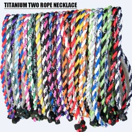 20" Ionic Titanium Baseball Braided Necklace Sports Softball