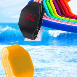 The supply of low-cost LED silicone electronic men and women slim touchscreen led gift table watch foreign hot bowl