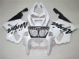 High quality plastic fairing kit for Kawasaki Ninja ZX7R 96 97 98 99 00-03 white black fairings set ZX7R 1996-2003 TY14