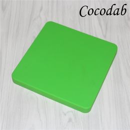 Flat Square shape bho boxes concentrate silicone container 200ml for dab pizza box shaped wax containers