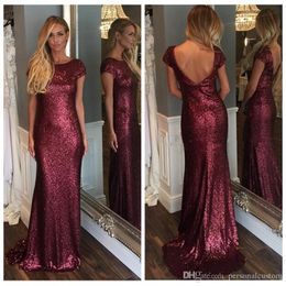 wine sequin bridesmaid dresses