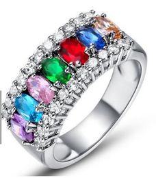 925 silver ring stone series jewelry gemstone and diamond ring katami multicolor optional foreign trade