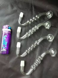 Transparent four blister pots glass bongs accessories , Unique Oil Burner Glass Pipes Water Pipes Glass Pipe Oil Rigs Smoking with Dropper