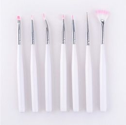 7 Pcs The new paint brush computer Manicure UV acrylic gel nail brush the dotting acrylic paint in the nail brush assembly