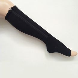 Women Compression Zip Up Socks Slimming Shaper Leg 50pair/Lot