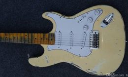 Custom Shop Heavy Relic Cream Vintage White Yngiwe ST Electirc Guitar